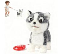 Perro Que Camina y Ladra, Cachorro de Peluche Que Ladra, Lengua Realista Que Lame, Cola Que Se Mueve, con Música y Correa, Perro Cachorro para Regalos de Cumpleaños de Niñas y Niños Style G