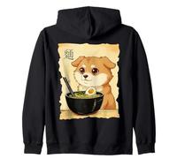 Perro Ramen Japonés Kawaii Anime Perro Sudadera con Capucha