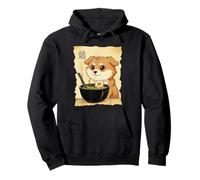 Perro Ramen Japonés Kawaii Anime Perro Sudadera con Capucha