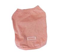 Perro Rayas Camiseta de Moda Suave algodón pequeño Perro Ropa Chaleco para Bichon Frise Schnauzer Primavera Verano (Red Striped Vest M)