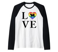 Perro Raza Alaskan Klee Kai Palabra Amor Tipografía Retro Camiseta Manga Raglan