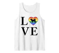Perro Raza Alaskan Klee Kai Palabra Amor Tipografía Retro Camiseta sin Mangas