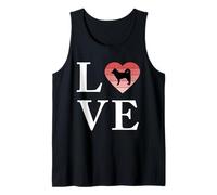 Perro Raza Alaskan Klee Kai Palabra Amor Tipografía Retro Camiseta sin Mangas
