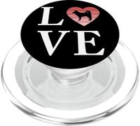 Perro Raza Alaskan Klee Kai Palabra Amor Tipografía Retro PopSockets PopGrip para MagSafe
