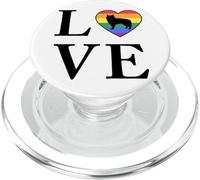 Perro Raza Alaskan Malamute Palabra Amor Tipografía Retro PopSockets PopGrip para MagSafe