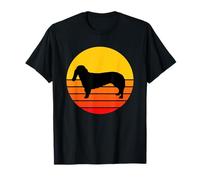 Perro Raza Basset Bleu De Gascuña Perro Silueta Retro Camiseta