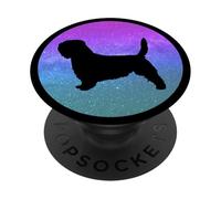 Perro Raza Basset Grifón Vendeen Grande Galaxia Espacio PopSockets PopGrip Adhesivo