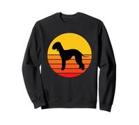 Perro Raza Bedlington Terrier Perro Silueta Retro Sudadera