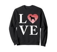 Perro Raza Giant Schnauzer Palabra Amor Tipografía Retro Sudadera