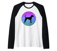 Perro Raza Jack Terrier Galaxia Espacio Camiseta Manga Raglan