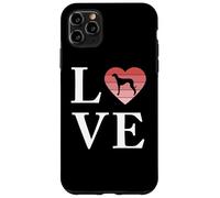 Perro Raza Old Croatian Sighthound Palabra Amor Tipografía Carcasa para iPhone 11 Pro Max