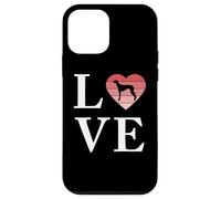 Perro Raza Old Croatian Sighthound Palabra Amor Tipografía Carcasa para iPhone 12 mini