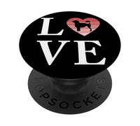 Perro Raza Portuguese Water Dog Palabra Amor Tipografía PopSockets PopGrip Adhesivo