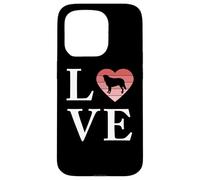 Perro Raza Rafeiro Do Alentejo Palabra Amor Tipografía Retro Carcasa para iPhone 15 Pro