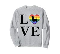 Perro Raza Yorkshire Terrier Palabra Amor Tipografía Retro Sudadera