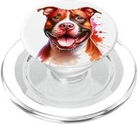 Perro Rednose Pitbull Staffy American Staffordshire Terrier PopSockets PopGrip para MagSafe