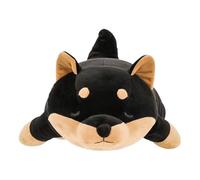 Perro Relleno, Perro Prisionero Animal Relleno Negro Shiba inu Plush decoración Funcional Grande Almohada Animal Lindo Shiba inu Dog Dog muñeca Gran Almohada de Almohada de Almohada Juguete de,