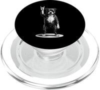 Perro Retro Vintage con música Rock de Staffordshire Bull Terrier PopSockets PopGrip para MagSafe