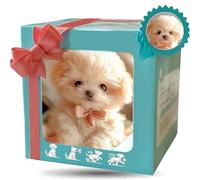 Perro robot adulto, mi cachorro robótico realista, camina, ladra y mueve la cola, un juguete robótico de peluche para mascotas adecuado para niños y niñas de 3 a 8 años, presentado en caja Off-white