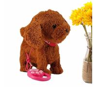 Perro robot - Animal de peluche alimentado por pilas que canta | Perros de juguete realistas que caminan y ladran - para jugar, aprender niños de cumpleaños decoración casa interior aula