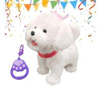 Perro Robot, Cachorro Robot Realista, Peluche Perrito De Juguete Que Andan Con Correa, Perro Con Inteligencia Artificial Sensible Al Tacto E Imitación De Voz, Para Ninos Y Ninas En Navidad Y Pascua