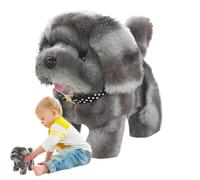 Perro robot de peluche, perro parlante que camina | Juguete de paseo animado,Cachorro de peluche interactivo, perro electrónico de paseo realista adorable para uso en interiores y exteriores