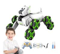 Perro Robot Inteligente - 8WD Robot Acróbata Con Detección De Gestos, Coche Telecomando Por Sensores De Movimiento | Recargable, Capacidades De Escalada Y Transformación, Mascota Electrónica |