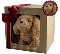 Perro robot, perro de peluche interactivo, mi cachorro robot realista que actúa como un cachorro de verdad: camina, ladra y mueve la cola. Un perro de juguete que camina y ladra,Caja de regalo