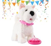 Perro Robot - Perros Robot Rellenos, Peluche Realista Suave Juguete Inteligente, Cachorro Sensible al Toque, Haz Finta Juega a Peluche Inteligentes con Sonidos Mímicos para Niños Complea