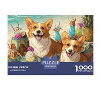 Perro Rompecabezas Difícil 1000 Piezas Mascota Adorable Cachorro Adorable - Desafío Mindful, Piezas Gruesas Y Seguras, Ideal para Decorar O Regalar, Póster, 38x26cm/1000pcs