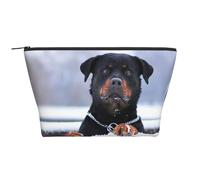 Perro Rottweiler Collar Nieve Ojos, Bolsa de artículos de tocador Bolsa de Maquillaje Bolsa de cosméticos Bolsa de artículos de tocador de Viaje portátil