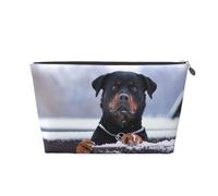 Perro Rottweiler Collar Nieve Ojos, Bolsa de artículos de tocador Bolsa de Maquillaje Bolsa de cosméticos Bolsa de artículos de tocador de Viaje portátil