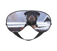 Perro Rottweiler Collar Nieve Ojos, Cubreojos completos Antifaz bloqueador de luz Antifaz para dormir Antifaz suave con los ojos vendados Noche