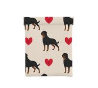 Perro Rottweiler Corazón Colorido, Squeeze Top Wallet Bolsa de Almacenamiento para Mujer Monedero pequeño Bolsa de Cambio