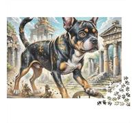 Perro Ruinas griegas Antiguas Puzzle de 1000 Piezas Papel para Adultos Escena de Aventura Puzzle para Toda la Familia 52x38cm/1000pcs