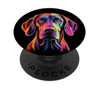 Perro Sabueso Plott Colorido Acuarela PopSockets PopGrip Adhesivo