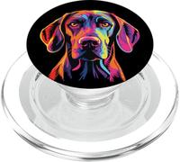 Perro Sabueso Plott Colorido Acuarela PopSockets PopGrip para MagSafe