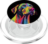 Perro Sabueso Plott Colorido Acuarela PopSockets PopGrip para MagSafe
