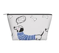 Perro Salchicha de Dibujos Animados, Bolsa de artículos de tocador Bolsa de Maquillaje Bolsa de cosméticos Bolsa de artículos de tocador de Viaje portátil