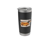 Perro Salchicha disfrazado de Hot Dog Wiener Dog Dachshund Vaso térmico de acero inoxidable de doble pared