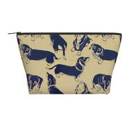 Perro Salchicha Divertido, Bolsa de artículos de tocador Bolsa de Maquillaje Bolsa de cosméticos Bolsa de artículos de tocador de Viaje portátil