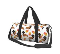 Perro Salchicha Hot Dog Y Papas Fritas Comida Divertida Linda, Bolsa de Viaje de Gran Capacidad, Bolso Redondo, Bolsa de Viaje Deportiva, Bolsa de Mano, Bolsa de Fitness