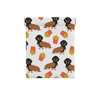 Perro Salchicha Hot Dog Y Papas Fritas Comida Divertida Linda, Squeeze Top Wallet Bolsa de Almacenamiento para Mujer Monedero pequeño Bolsa de Cambio