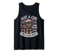 Perro Salchicha Solo una Chica Que ama a los Perros Salchicha Camiseta sin Mangas