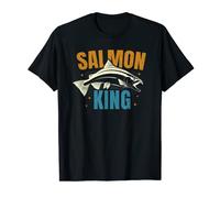 Perro Salmón Rey Divertido Salmón Pesca Pescador Camiseta