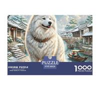 Perro Samoyed1000 Piece Puzzle for Adults, Every Piece Is Unique, Softclick Technology Means Pieces Fit Together Perfectly 38x26cm/1000pcs