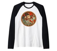 Perro samurái de Pomerania, Cachorro Guerrero japonés Camiseta Manga Raglan