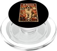 Perro San Bernardo 80s Rock Music Rockstar PopSockets PopGrip para MagSafe