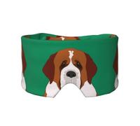Perro San Bernardo,Máscara para ojos con bloqueo de luz y protección ocular completa para dormir, orejeras y ojos.