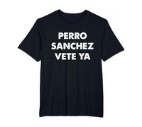 Perro Sánchez Vete Ya Divertida Camiseta, Hombre Tallas Grandes, Negro, 3X Alto